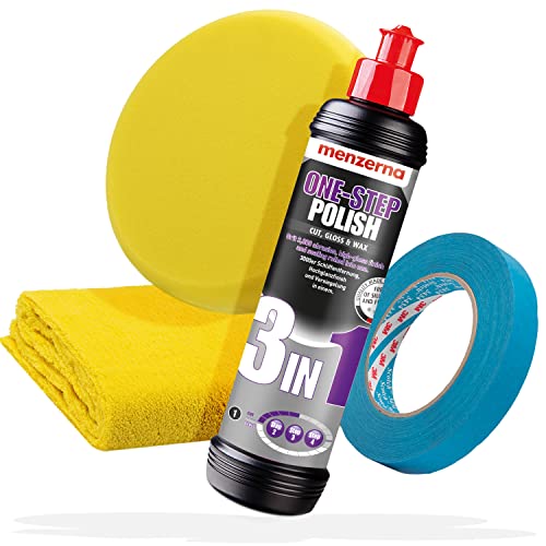 detailmate ONE STEP Polier Set - menzerna Polish passend für SPTA 125mm Exzenter Poliermaschine 15mm 750W DA502 DAPSET-EU, Akku Polierer 20V CODDAP LD502, Rotation Schleifmaschine 1200 Watt SPTA0020 von detailmate