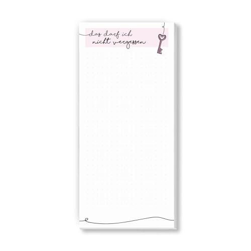#detailverliebt 1 Notizblock Das darf ich nicht vergessen I dv532 magnetische Rückseite I DIN lang I Organizer klein rosa kariert cute zum Beschreiben und Abreißen #detailverliebt 1 Notizblock Das darf ich nicht vergessen I dv532 magnetische Rückseite I DIN lang I Organizer klein rosa kariert cute zum Beschreiben und Abreißen von #detailverliebt