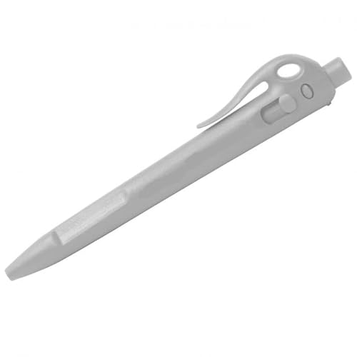 Detektierbarer Kugelschreiber, robust, einziehbare Mine mit Clip - detectable retractable pen (10 Stück, Weiß) von detektierbar.de