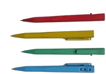 Detektierbarer Kugelschreiber mit Clip/Mine einziehbar/Gehäusefarben: blau, gelb, rot, grün (gelb) von detektierbar.de
