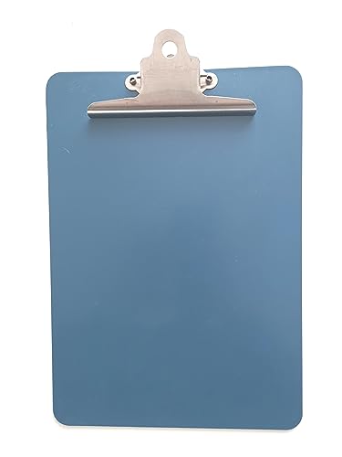 Klemmbrett, Schreibplatte, aus detektierbarem Kunststoff, A4, portrait, detektierbar, starke Klemme, B22,7cm x H32cm (Blau) von detektierbar.de