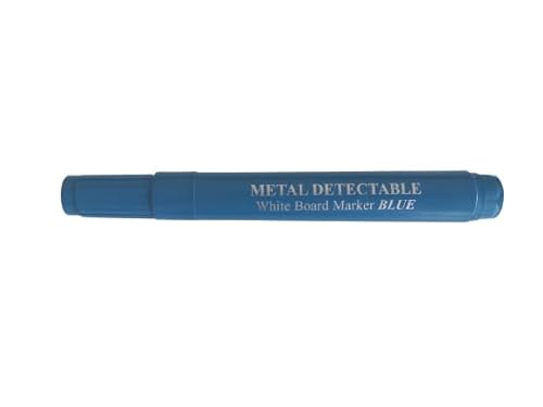 Whiteboard Marker, abwischbar, detektierbar, Schriftfarbe auswählbar, mit Kappe (blau) von detektierbar.de