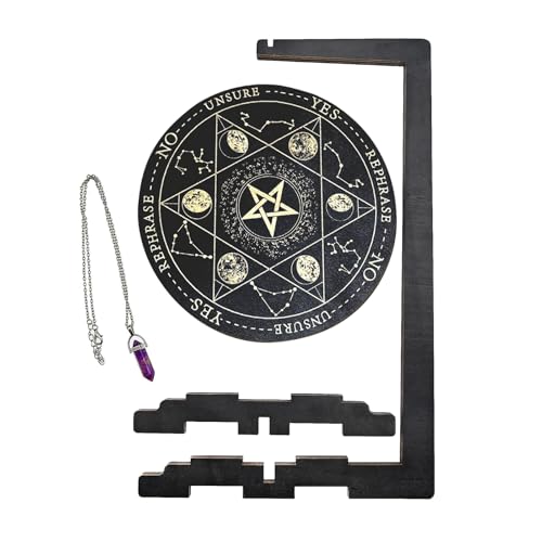 dewdat Kristallhalter - Anhänger Hexen Deko Halter | Holzregal Design Für Schmuck Dekoration Halskette Anhänger Zuhause Tisch von dewdat