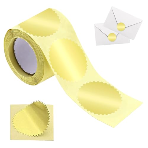 dewdat Prägesticker,Folienverschluss-Sticker für Urkunden - 100 Stück selbstklebende Notarurkunde Folienetiketten für Baby-Shower-Einladungen Hochzeitseinladungen Party-Gastgeschenke von dewdat