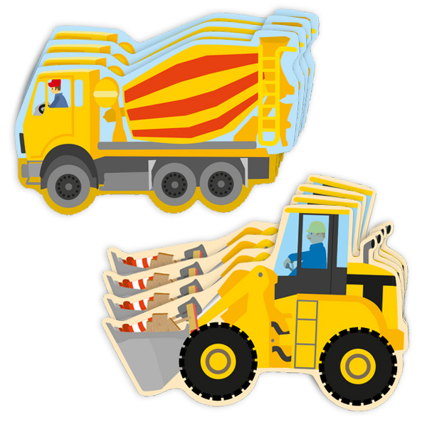 Platzsets Baustelle, 8 Stück in 2 Designs, 38cm x 26,5cm Platzsets Baustelle, 8 Stück in 2 Designs, 38cm x 26,5cm von dh-konzept