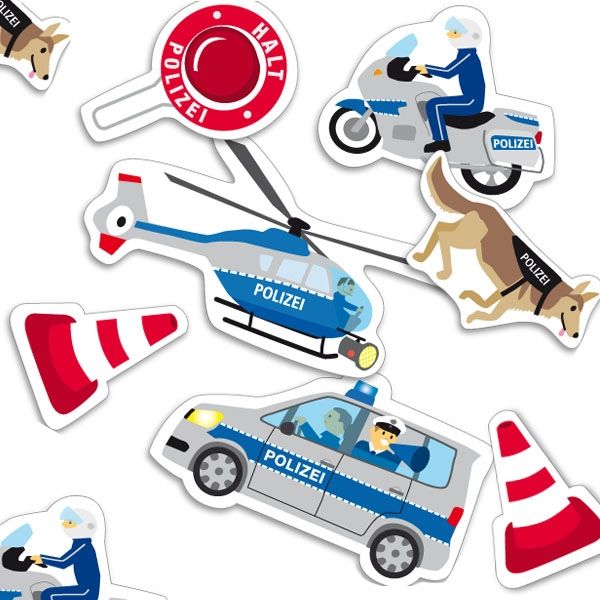 Polizei-Motivkonfetti mit Polizeiauto, Hubschrauber, Motorrad etc., 24 Teile Polizei-Motivkonfetti mit Polizeiauto, Hubschrauber, Motorrad etc., 24 Teile von dh-konzept