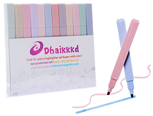 dhaikkkd bunte textmarker pack of 12 highlighter pen tag stift büro gadgets mildliner brush pen mextmarker marker pastell leuchtstifte von dhaikkkd