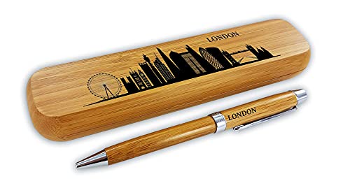 die stadtmeister Kugelschreiber-Set Bambus Skyline London von die stadtmeister