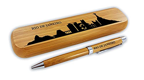 die stadtmeister Kugelschreiber-Set Bambus Skyline Rio de Janeiro von die stadtmeister
