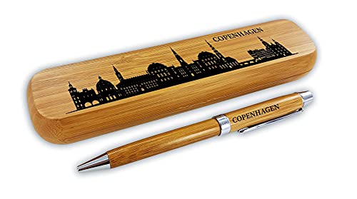 die stadtmeister Kugelschreiber-Set Bambus Skyline Kopenhagen von die stadtmeister