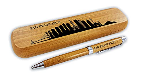 die stadtmeister Kugelschreiber-Set Bambus Skyline San Francisco von die stadtmeister