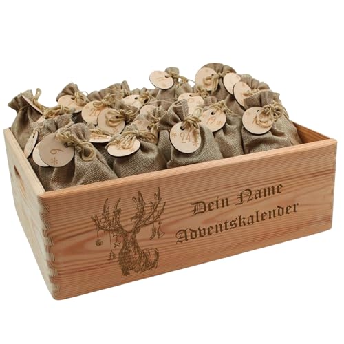 Adventskalender mit Name, Adventskalender zum Befüllen, Adventskiste Kinder, Adventskalender Kinder, Adventskiste personalisiert, Weihnachtskalender aus Holz mit Namen Hirsch Adventskalender mit Name, Adventskalender zum Befüllen, Adventskiste Kinder, Adventskalender Kinder, Adventskiste personalisiert, Weihnachtskalender aus Holz mit Namen Hirsch von die-veredler