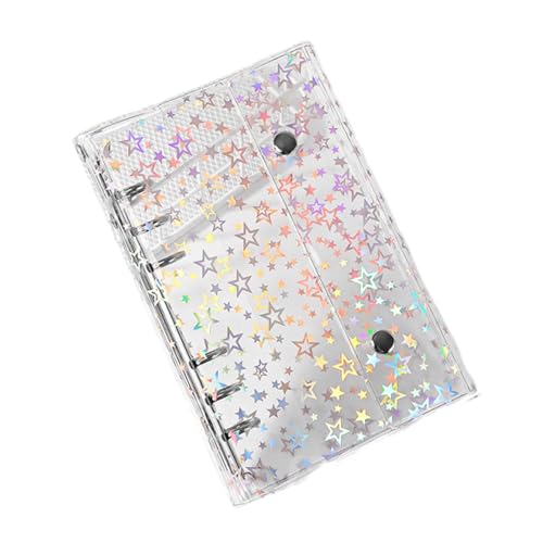 dijiusidy Stickerbuch, Ordner, Klarsichtbuch, Abreißstil, kleine Organisation, vielseitig, langlebig, einfach für Schule, Büro, a6 Sterne Muschel dijiusidy Stickerbuch, Ordner, Klarsichtbuch, Abreißstil, kleine Organisation, vielseitig, langlebig, einfach für Schule, Büro, a6 Sterne Muschel von dijiusidy
