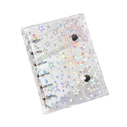 dijiusidy Stickerbuch, Ordner, Klarsichtbuch, Abreißstil, kleine Organisation, vielseitig, langlebig, einfach für Schule, Büro, a7 Sterne Muschel von dijiusidy