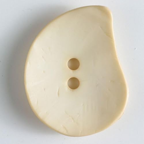Dill Abstrakte Kunststoffknöpfe, Dunkelcreme, Vorteilspackung, 6 Stück von dill and mint
