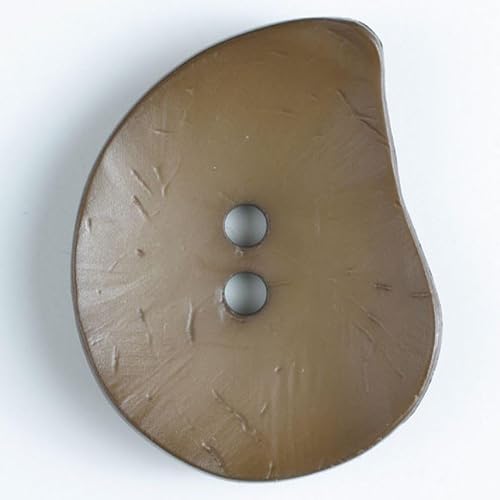 Dill Abstrakte Kunststoffknöpfe, Erdbraun, Vorteilspackung, 6 Stück von dill and mint