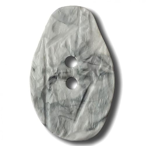 Dill Abstrakte Kunststoffknöpfe, Grau, Vorteilspackung, 12 Stück von dill and mint