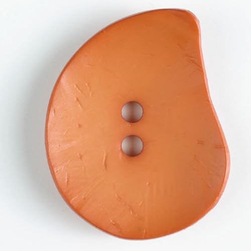 Dill Abstrakte Kunststoffknöpfe, Orange, 6 Stück von dill and mint