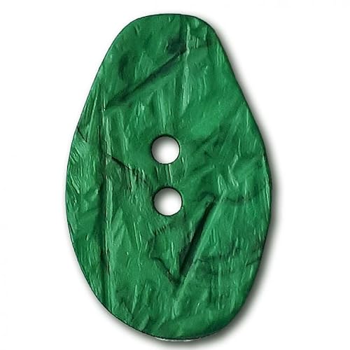Dill Abstrakte Kunststoffknöpfe, Smaragdgrün, Vorteilspackung, 12 Stück von dill and mint