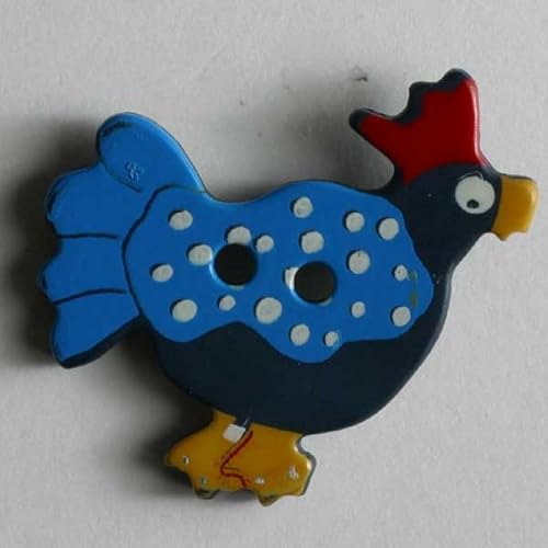 Dill Bird Knöpfe, Blau, Vorteilspackung, 24 Stück von dill and mint