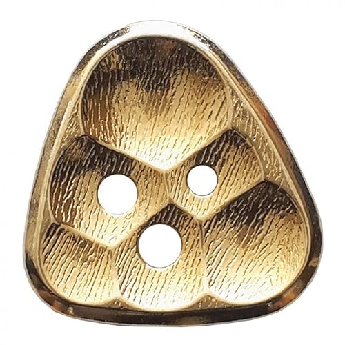Dill Dreieckige Metallknöpfe, Gold, Vorteilspackung, 12 Stück von dill and mint