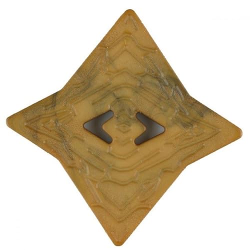 Dill Geometrische Kunststoffknöpfe, Senf (Vorteilspackung) – 12 Stück von dill and mint