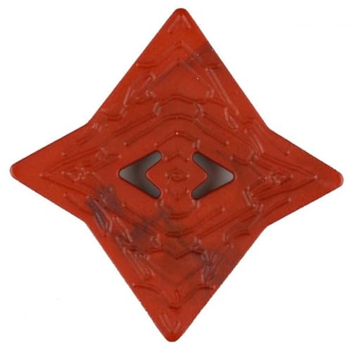Dill Geometrische Kunststoffknöpfe, gebranntes Orange, Vorteilspackung, 12 Stück von dill and mint