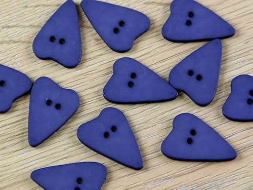 Dill-Herz-Kunststoff-Knöpfe, Mauve, Vorteilspackung, 12 Stück von dill and mint