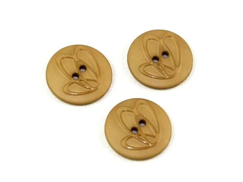 Dill-Knöpfe, geprägt mit Wirbeln, Beige, 12 Stück von dill and mint