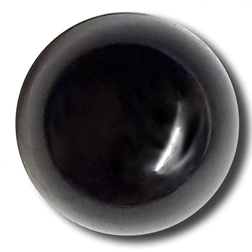 Dill Knöpfe mit halbem Kugelschaft, Schwarz, 12 Stück von dill and mint