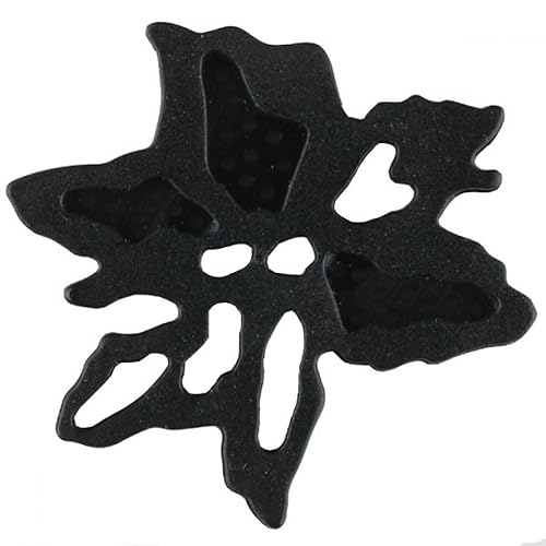 Dill Kunststoff-Blumenknöpfe, Schwarz, Vorteilspackung, 12 Stück von dill and mint