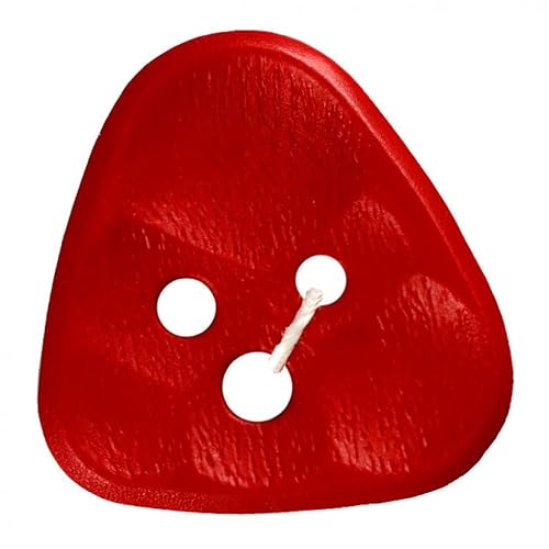 Dill Kunststoffknöpfe, dreieckig, Rot, 12 Stück von dill and mint