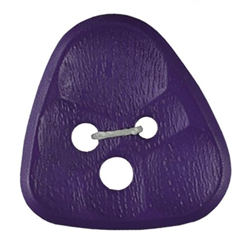 Dill Kunststoffknöpfe, dreieckig, Violett, 12 Stück von dill and mint