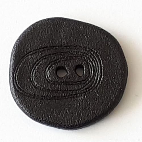 Dill Kunststoffknöpfe, unregelmäßig, Schwarz, 12 Stück von dill and mint