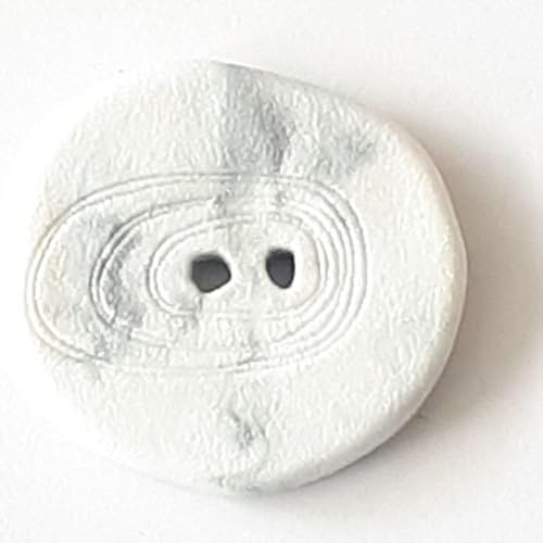 Dill Kunststoffknöpfe, unregelmäßig, Weiß, 12 Stück von dill and mint