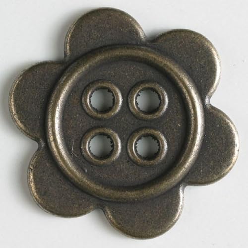 Dill-Metallknöpfe, Blume, Antikgold, Vorteilspackung, 12 Stück Dill-Metallknöpfe, Blume, Antikgold, Vorteilspackung, 12 Stück von dill and mint