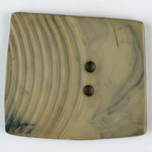 Dill Quadratische Kunststoffknöpfe, Beige, Vorteilspackung, 12 Stück von dill and mint
