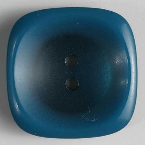 Dill Quadratische Kunststoffknöpfe, Blaugrün, Vorteilspackung, 12 Stück Dill Quadratische Kunststoffknöpfe, Blaugrün, Vorteilspackung, 12 Stück von dill and mint
