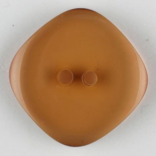 Dill Quadratische Kunststoffknöpfe, Braun, Vorteilspackung, 12 Stück von dill and mint