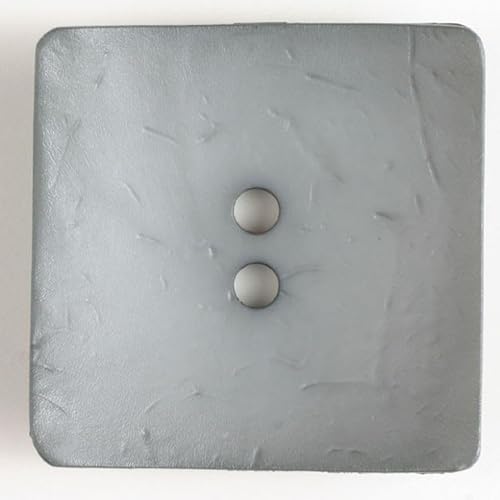 Dill Quadratische Kunststoffknöpfe, Grau, Vorteilspackung, 12 Stück von dill and mint