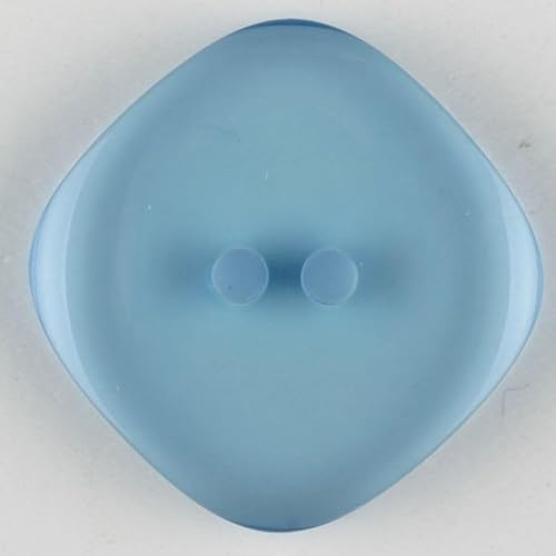 Dill Quadratische Kunststoffknöpfe, Himmelblau, Vorteilspackung, 12 Stück von dill and mint