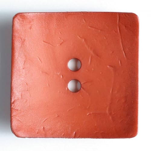 Dill Quadratische Kunststoffknöpfe, Orange, Vorteilspackung, 12 Stück von dill and mint