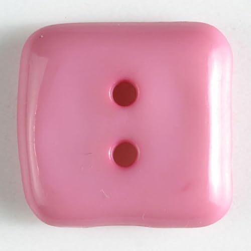 Dill Quadratische Kunststoffknöpfe, Rosa, 20 Stück von dill and mint