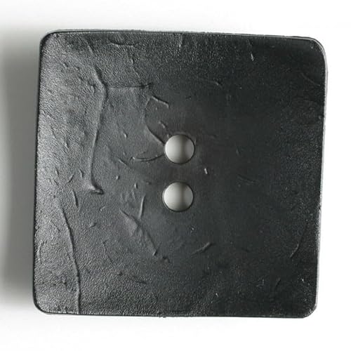 Dill Quadratische Kunststoffknöpfe, Schwarz, 12 Stück von dill and mint
