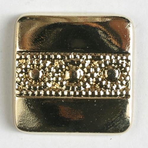 Dill Quadratische Metallknöpfe, Weiß, 30 Stück von dill and mint