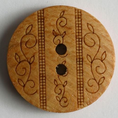 Dill Runde Holzknöpfe, Beige, 30 Stück von dill and mint