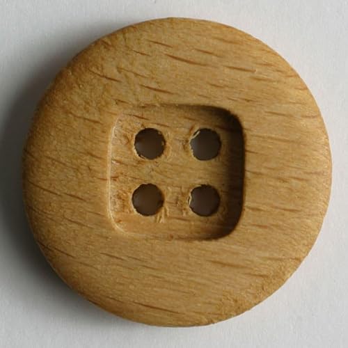 Dill Runde Holzknöpfe, Beige, 30 Stück von dill and mint