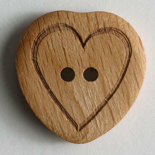 Dill Runde Holzknöpfe, Beige, Vorteilspackung, 16 Stück von dill and mint
