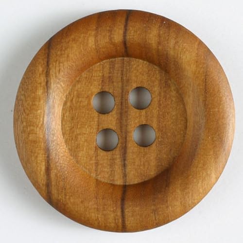 Dill Runde Holzknöpfe, Beige, Vorteilspackung, 20 Stück von dill and mint