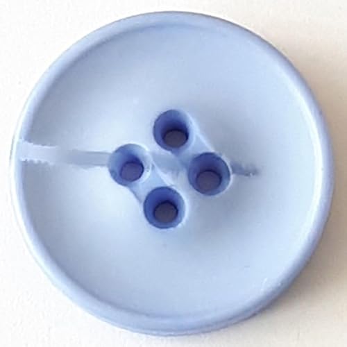 Dill Runde Kunststoffknöpfe, Babyblau, Vorteilspackung, 12 Stück von dill and mint